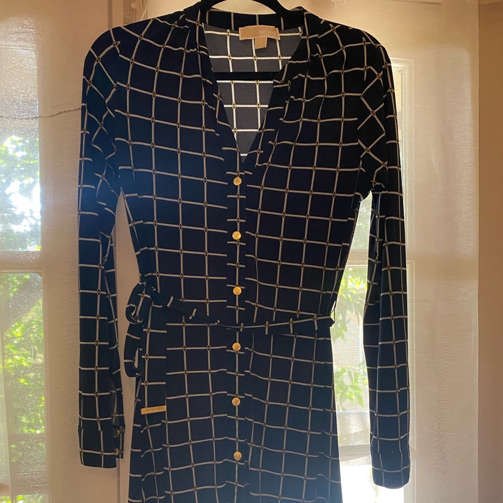 Michael Kors belted stretch dress